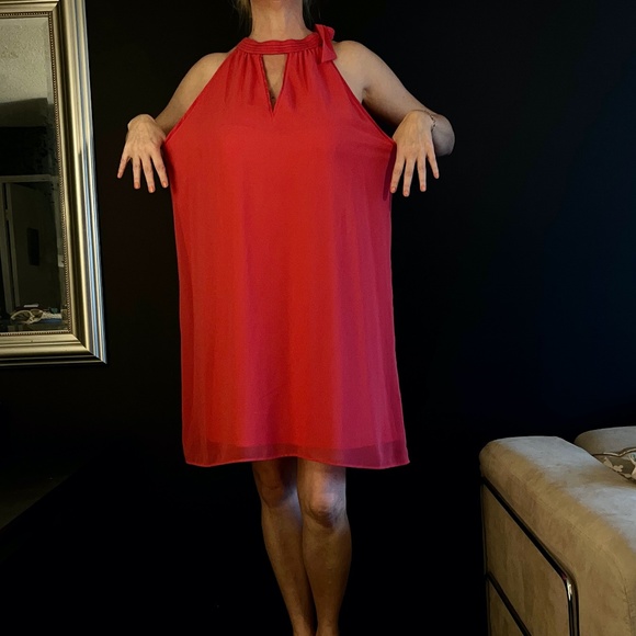Watermelon pink versatile size dress - Picture 5 of 6